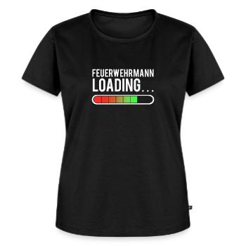 Jugendfeuerwehr Feuerwehrmann Loading Kinder - Frauen Premium Bio T-Shirt - Schwarz - Vorne - Selfina (174cm)