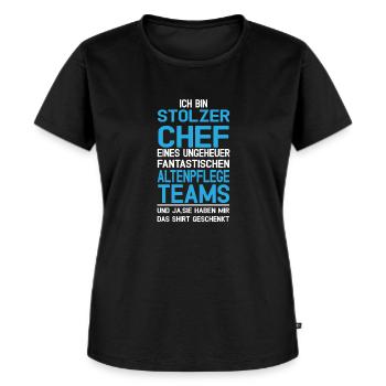 Chef Altenpflege Pflegedienstleitung Pdl - Frauen Premium Bio T-Shirt - Schwarz - Vorne - Selfina (174cm)