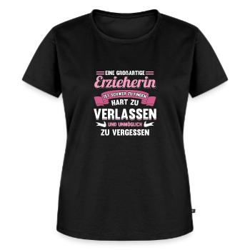 Kindergärtnerin Großartige Erzieherin Hortnerin - Frauen Premium Bio T-Shirt - Schwarz - Vorne - Selfina (174cm)