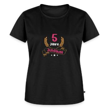 5 Jahre Jubiläum Firmenjubiläum Mitarbeiterin - Frauen Premium Bio T-Shirt - Schwarz - Vorne - Selfina (174cm)
