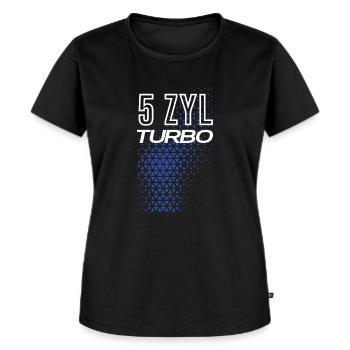 5 Zylinder Motor mit Turbo 5 Zylinder Fahrer - Frauen Premium Bio T-Shirt - Schwarz - Vorne - Selfina (174cm)