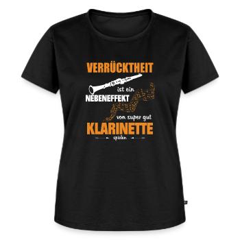 Klarinette Spruch Klarinettist - Frauen Premium Bio T-Shirt - Schwarz - Vorne - Selfina (174cm)