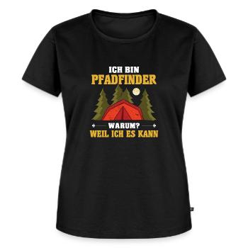Pfadfinder Zeltlager Geschenk - Frauen Premium Bio T-Shirt - Schwarz - Vorne - Selfina (174cm)