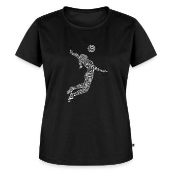 Woman volleyball Silhouette - Frauen Premium Bio T-Shirt - Schwarz - Vorne - Selfina (174cm)