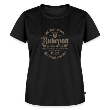Ruhrpott Ruhrgebiet - Frauen Premium Bio T-Shirt - Schwarz - Vorne - Selfina (174cm)