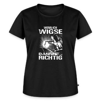 Beruf Schweißer - Schweißen Spruch Geschenk - Frauen Premium Bio T-Shirt - Schwarz - Vorne - Selfina (174cm)