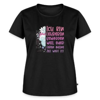 Lehrerin - Frauen Premium Bio T-Shirt - Schwarz - Vorne - Selfina (174cm)