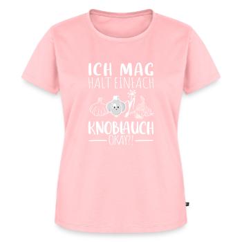 ich mag halt einfach Knoblauch okay Knobi Vegan - Frauen Premium Bio T-Shirt - Rosa - Vorne - AI Model Female 172 dark (172cm)