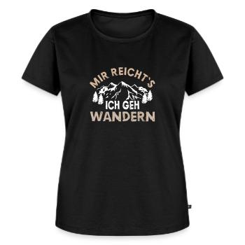 Mir Reichts Ich Geh Wandern Damen - Frauen Premium Bio T-Shirt - Schwarz - Vorne - Selfina (174cm)