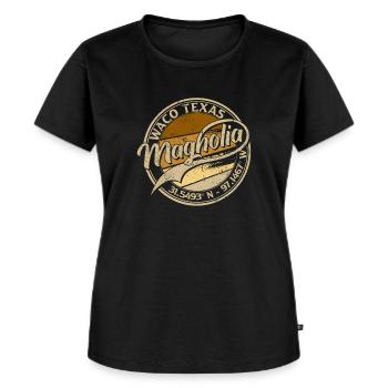 Magnolia Farms Silos Texas Waco Vintage & Retro - Frauen Premium Bio T-Shirt - Schwarz - Vorne - Selfina (174cm)