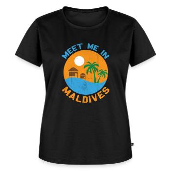Maldives Holiday Maldives Palm Diving - Women's Premium Organic T-shirt - black - Front - Selfina (174cm)