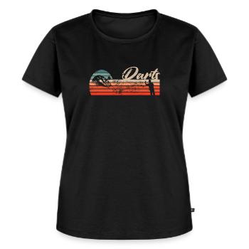 Fléchettes Fléchettes Bullseye Fléchettes - T-shirt Premium bio Femme - noir - Devant - Selfina (174cm)