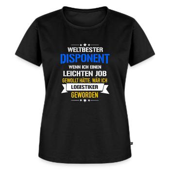 Lustiger Spruch Weltbester Disponent Logistiker - Frauen Premium Bio T-Shirt - Schwarz - Vorne - Selfina (174cm)