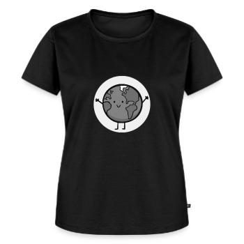 Durabilité - T-shirt Premium bio Femme - noir - Devant - Selfina (174cm)