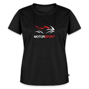 Motorsport Lustiges Motorrad Motorradfahrer - Frauen Premium Bio T-Shirt - Schwarz - Vorne - Selfina (174cm)