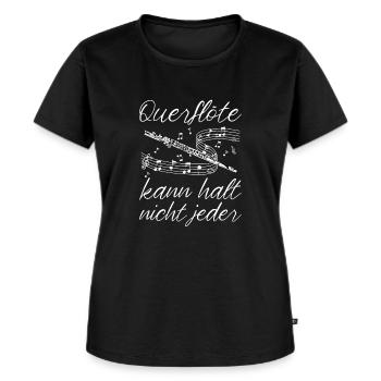 Querflöte - Frauen Premium Bio T-Shirt - Schwarz - Vorne - Selfina (174cm)