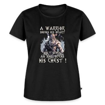 Wolf Odins Symbol der Stärke Wikinger Krieger - Frauen Premium Bio T-Shirt - Schwarz - Vorne - Selfina (174cm)