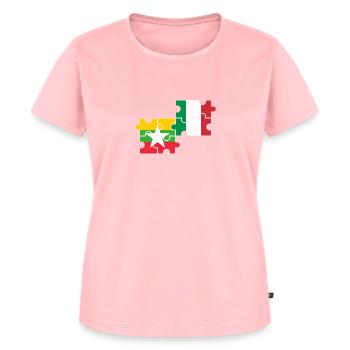 Myanmar Italy Flag Italian Myanmare - Women's Premium Organic T-shirt - rose - Front - AI Model Female 172 dark (172cm)