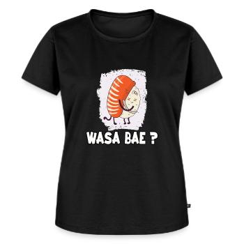 Kawaii Japan sushi motif nigiri fan sushi - Women's Premium Organic T-shirt - black - Front - Selfina (174cm)