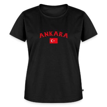Ankara Turquie Turquie Drapeau turc - T-shirt Premium bio Femme - noir - Devant - Selfina (174cm)