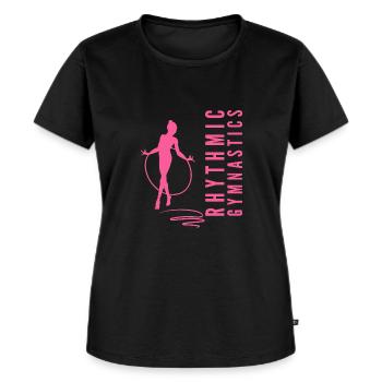 gymnastique rythmique gymnaste de gymnastique avec cerceau - T-shirt Premium bio Femme - noir - Devant - Selfina (174cm)