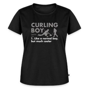 Sport Boy Definition Curling - Women's Premium Organic T-shirt - black - Front - Selfina (174cm)