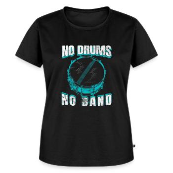 Drums - Women's Premium Organic T-shirt - black - Front - Selfina (174cm)