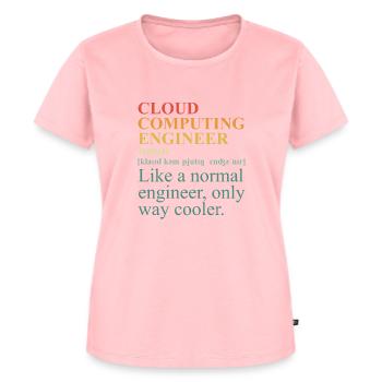 Cloud Computing Engineer Definition Retro Computer - Frauen Premium Bio T-Shirt - Rosa - Vorne - AI Model Female 172 dark (172cm)