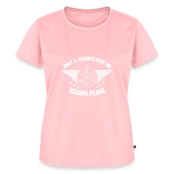 Pilote de ligne Capitaine d’avion d’évacuation Pilote - T-shirt Premium bio Femme - rose - Devant - AI Model Female 172 dark (172cm)