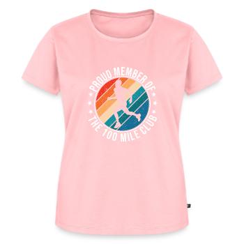 100 Mile Club Ultra Run Trailrunning Ultraläufer - Frauen Premium Bio T-Shirt - Rosa - Vorne - AI Model Female 172 dark (172cm)