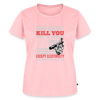 Réseau électrique électrique haute tension - T-shirt Premium bio Femme - rose - Devant - AI Model Female 172 dark (172cm)