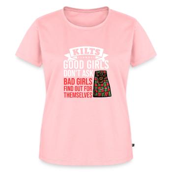 Kilt écossais disant jupe écossaise Écosse - T-shirt Premium bio Femme - rose - Devant - AI Model Female 172 dark (172cm)