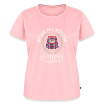 Kilt écossais disant jupe écossaise Écosse - T-shirt Premium bio Femme - rose - Devant - AI Model Female 172 dark (172cm)