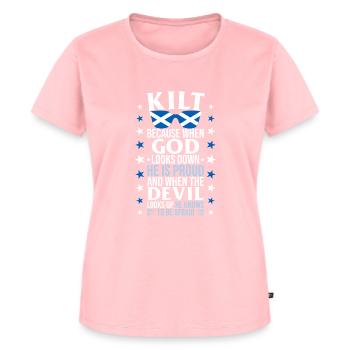 Kilt écossais disant jupe écossaise Écosse - T-shirt Premium bio Femme - rose - Devant - AI Model Female 172 dark (172cm)