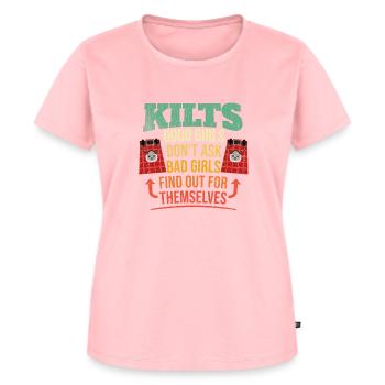 Kilt écossais disant jupe écossaise Écosse - T-shirt Premium bio Femme - rose - Devant - AI Model Female 172 dark (172cm)