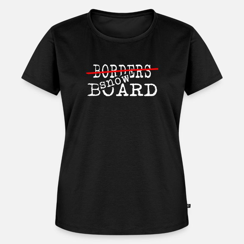 Snowboard Snowboarder Softboot-Legende - Frauen Premium Bio T-Shirt - Schwarz