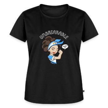 Fille argentine Incassable I Héritage Argentine - T-shirt Premium bio Femme - noir - Devant - Selfina (174cm)