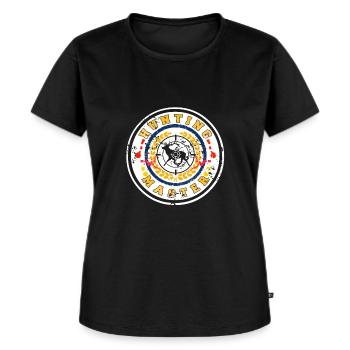 Vintage Hunting Master Awesome Hunting Designs - Frauen Premium Bio T-Shirt - Schwarz - Vorne - Selfina (174cm)