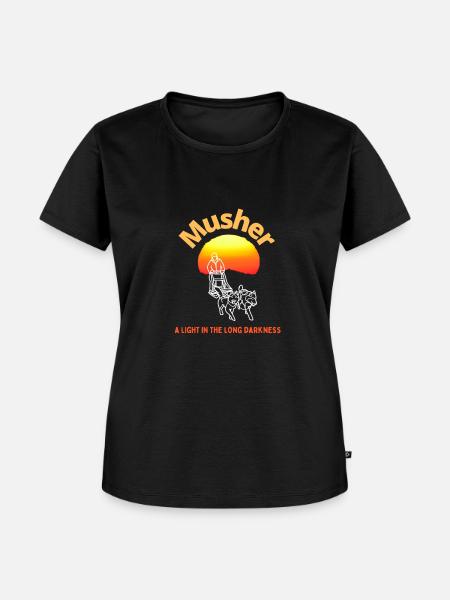 Musher Hundeschlitten - Frauen Premium Bio T-Shirt - Schwarz