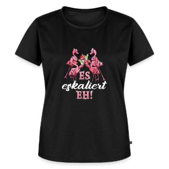 Flamingo Junggesellenabschied Frauen jga Saufen - Frauen Premium Bio T-Shirt - Schwarz - Vorne - Selfina (174cm)