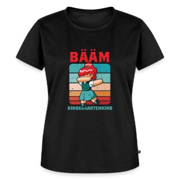 Bääm Kindergartenkind Kindergarten Mädchen - Frauen Premium Bio T-Shirt - Schwarz - Vorne - Selfina (174cm)