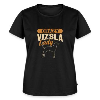 Vizsla Crazy Vizsla Lady Hungarian Vizsla - Women's Premium Organic T-shirt - black - Front - Selfina (174cm)