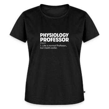 Professor i fysiologi - Premium økologisk T-shirt til kvinder - sort - Foran - Selfina (174cm)