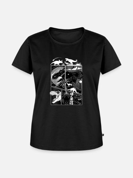Rex Dinosaurier Comic - Frauen Premium Bio T-Shirt - Schwarz