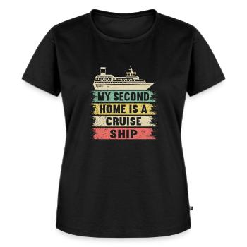 Kreuzfahrt Kreuzfahrtschiff Urlaub Meer - Frauen Premium Bio T-Shirt - Schwarz - Vorne - Selfina (174cm)