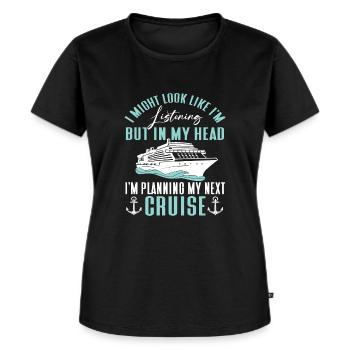 Kreuzfahrt Kreuzfahrtschiff Urlaub Meer - Frauen Premium Bio T-Shirt - Schwarz - Vorne - Selfina (174cm)