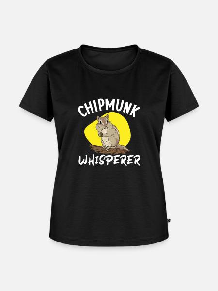 Streifenhörnchen Chipmunk Nagetier Geschenk - Frauen Premium Bio T-Shirt - Schwarz