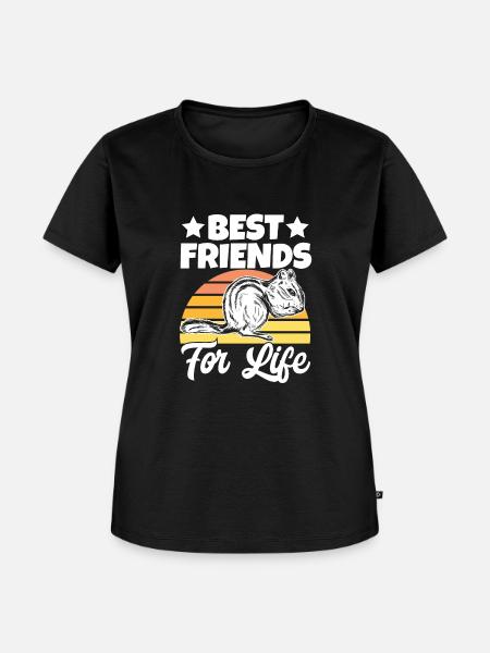 Streifenhörnchen Chipmunk Nagetier Geschenk - Frauen Premium Bio T-Shirt - Schwarz