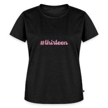 Thirteen pink - Frauen Premium Bio T-Shirt - Schwarz - Vorne - Selfina (174cm)