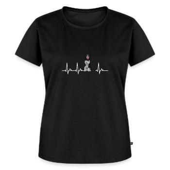 Border Collie Geschenk Hunde - Frauen Premium Bio T-Shirt - Schwarz - Vorne - Selfina (174cm)